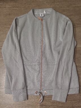 BMW Light Gray Hoodie with Rose Gold Zipper Pull